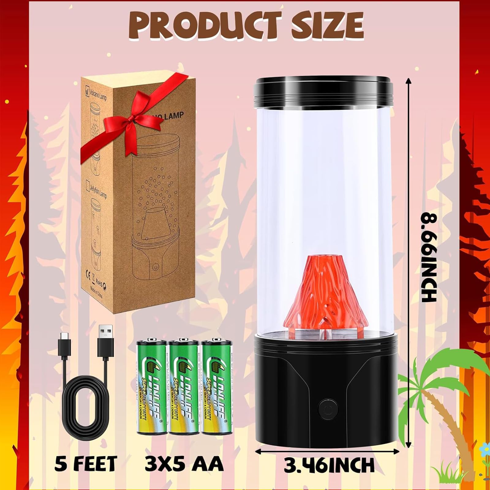 SENCU volcano lamp ideal gift for kids and science lovers.