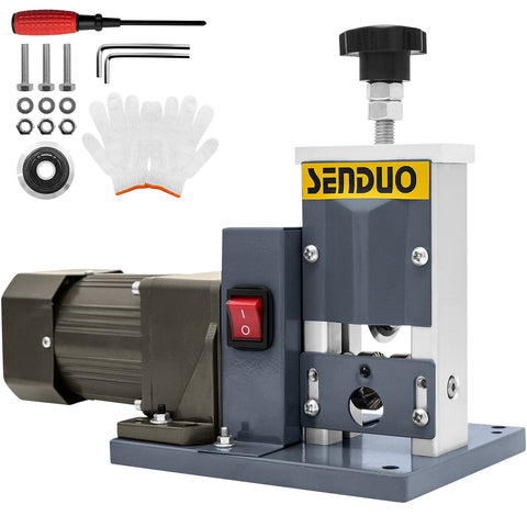 SENDUO automatic wire stripper front view showing steady 25W power for efficient stripping