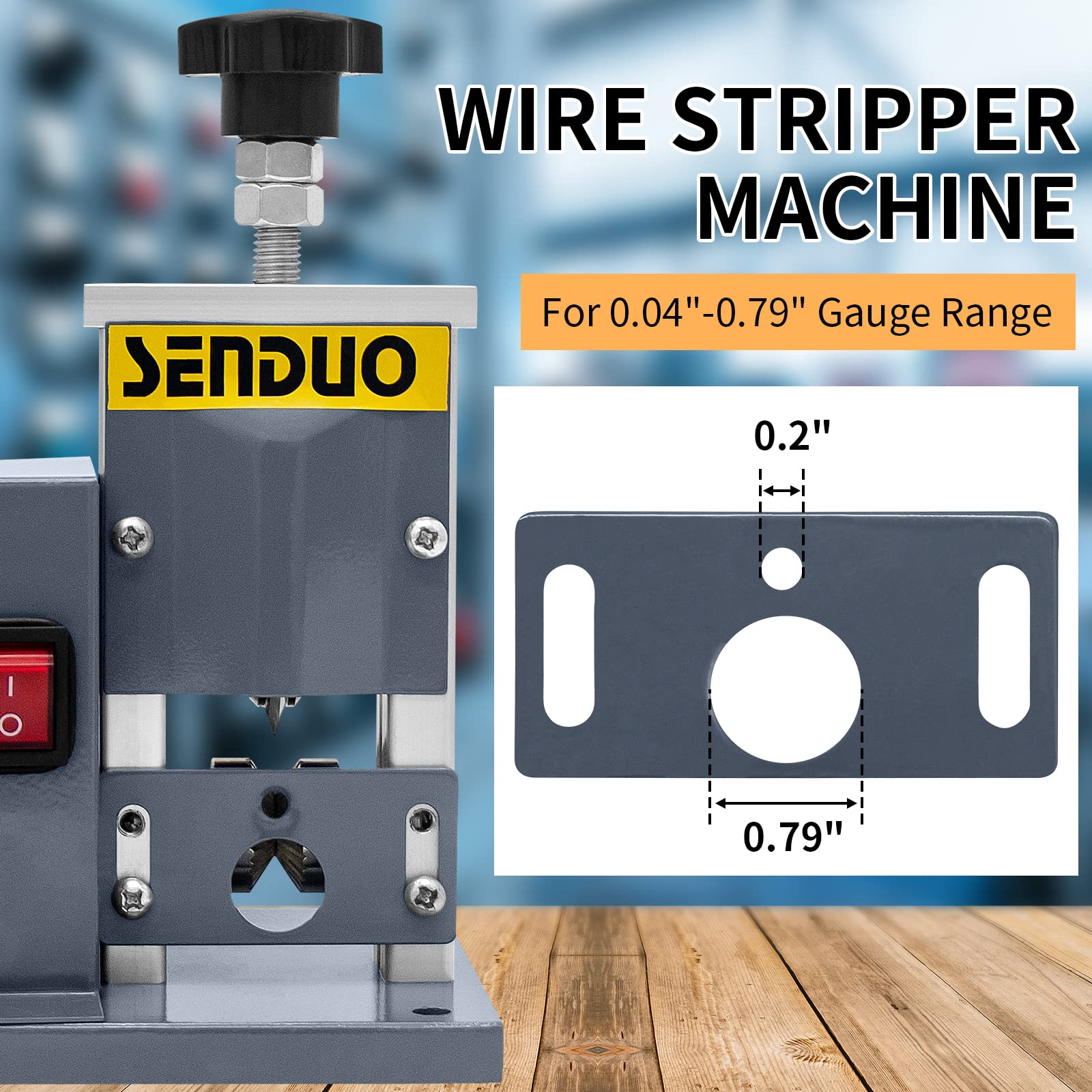 SENDUO hardened steel wheel provides wear resistance and blade protection