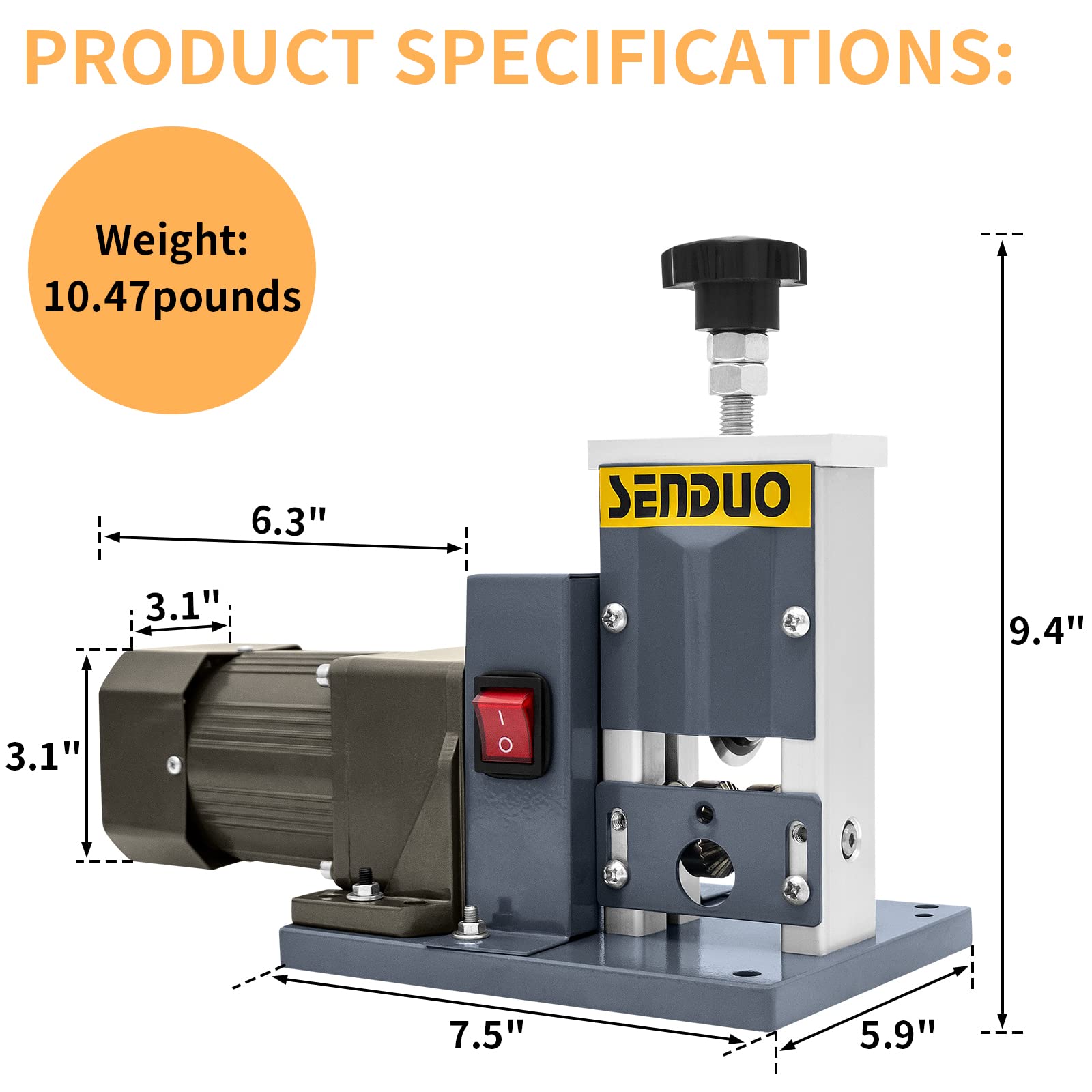SENDUO portable design ideal for copper wire recycling tasks