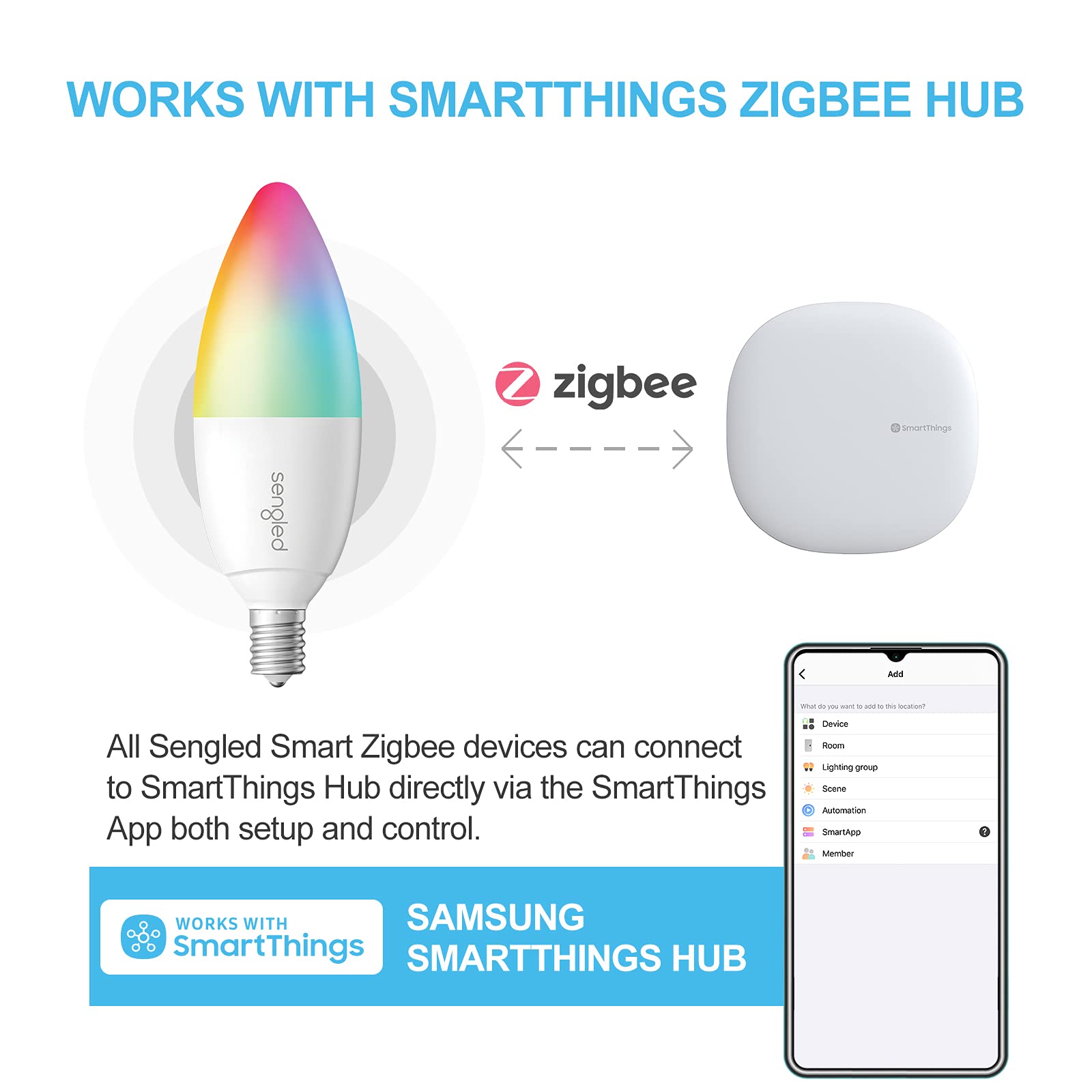 Sengled multi-room group control demo for seamless home lighting.