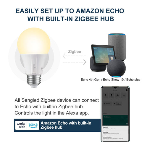 Sengled voice-control via Alexa and Google Home for hands-free lighting.