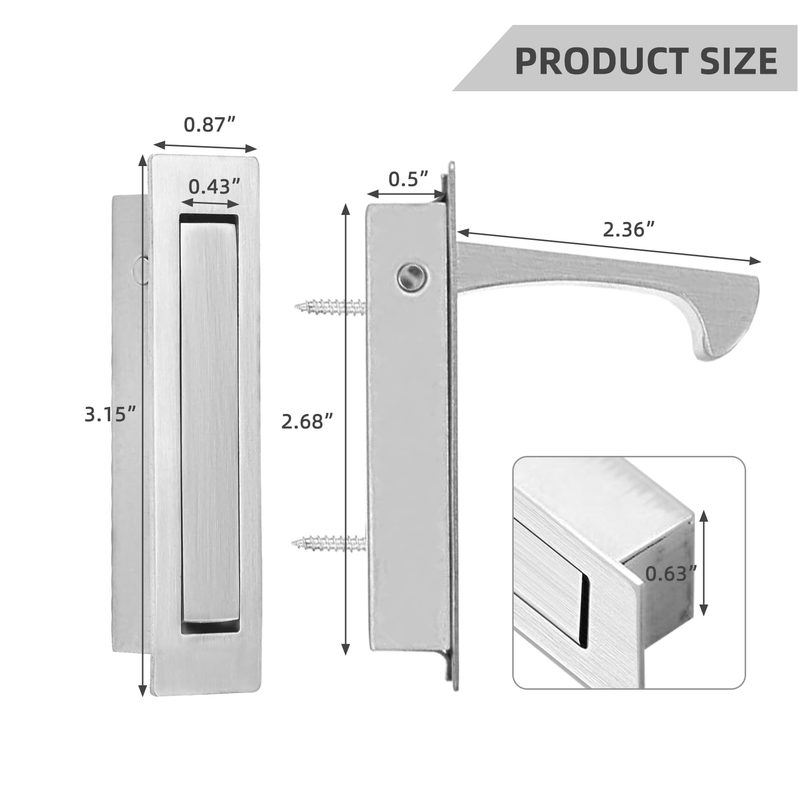 Senharvest brushed nickel door handle close-up display.