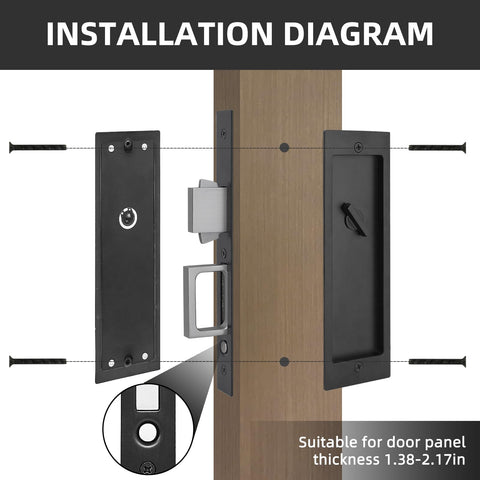 Durable zinc alloy mechanism provides wear resistance and long life.