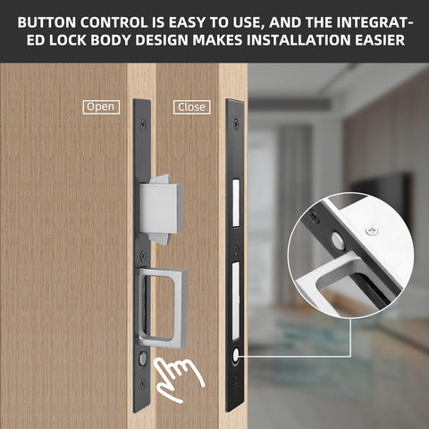 Senharvest flush pull pocket door lock for easy operation.