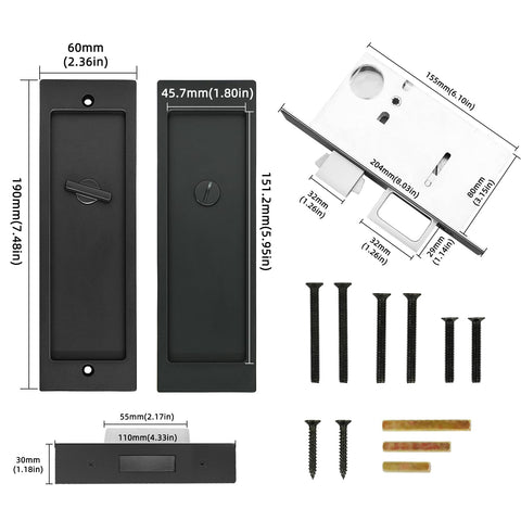Senharvest pocket door lock includes installation instructions for DIY setup.