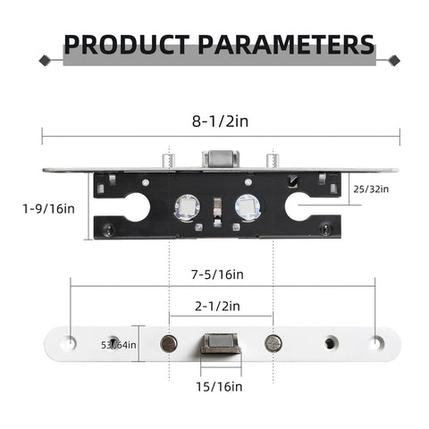SenHarvest lock body side angle highlighting sturdy construction for durable storm door parts.
