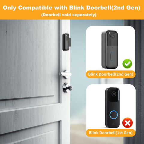 SENLEG Blink doorbell mount no-drill installation for quick setup.