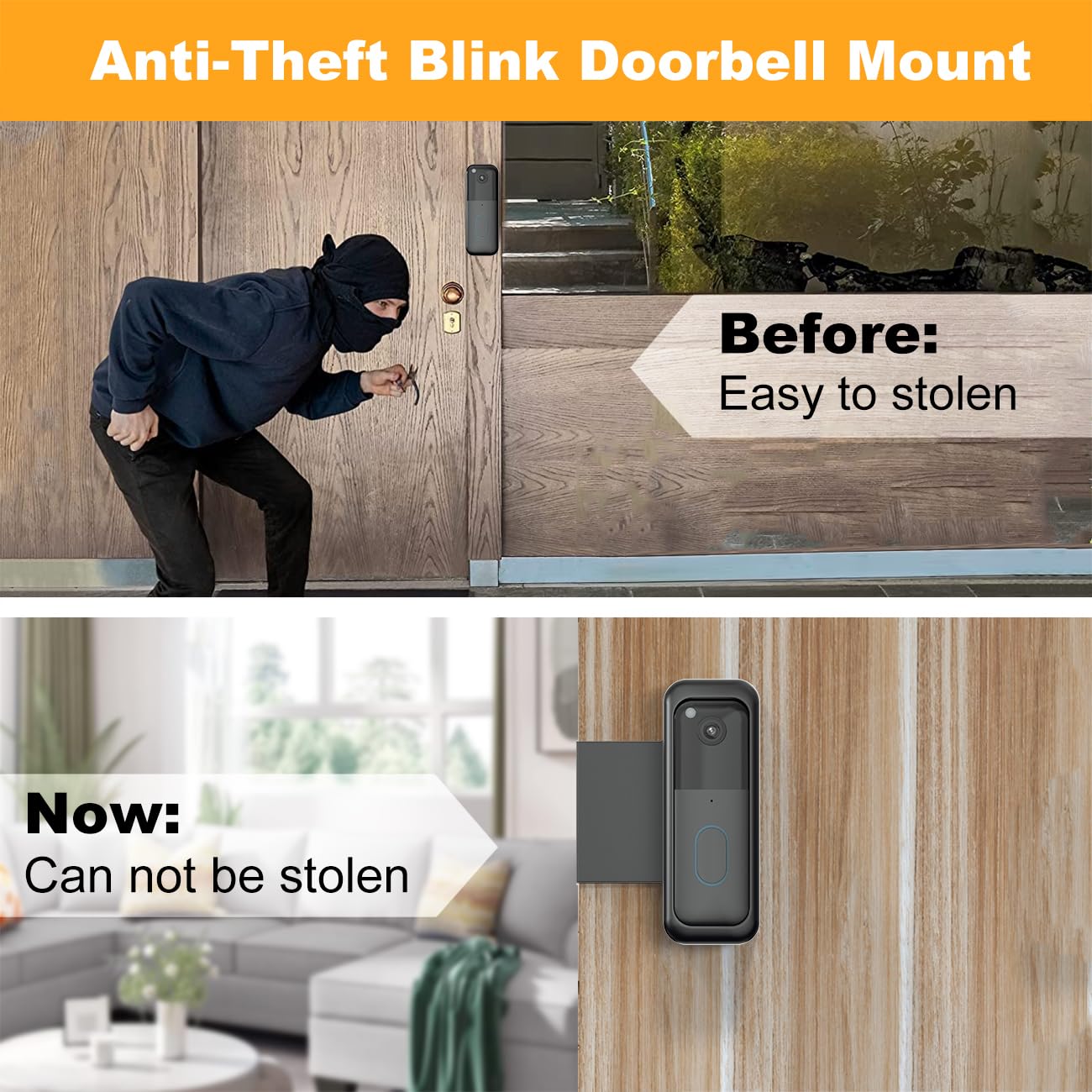 SENLEG Blink doorbell mount durable plastic and metal housing.