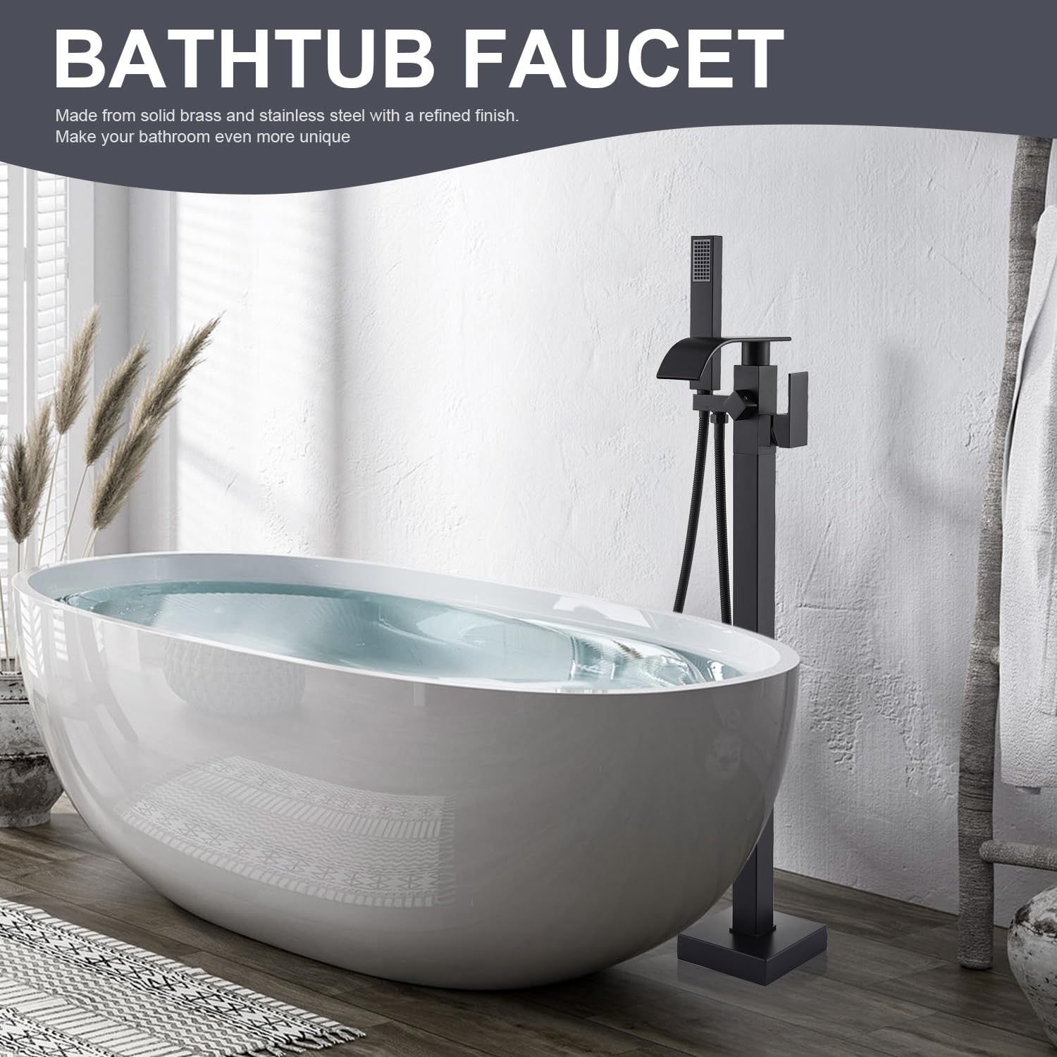 Senlesen hand shower tub faucet adds flexible rinsing options