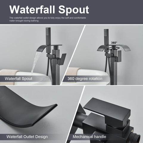 Senlesen single lever waterfall faucet enables easy temperature control