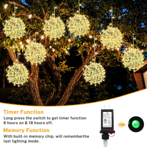 SenLuKit Christmas garden lights with 8 modes for versatile holiday ambiance.