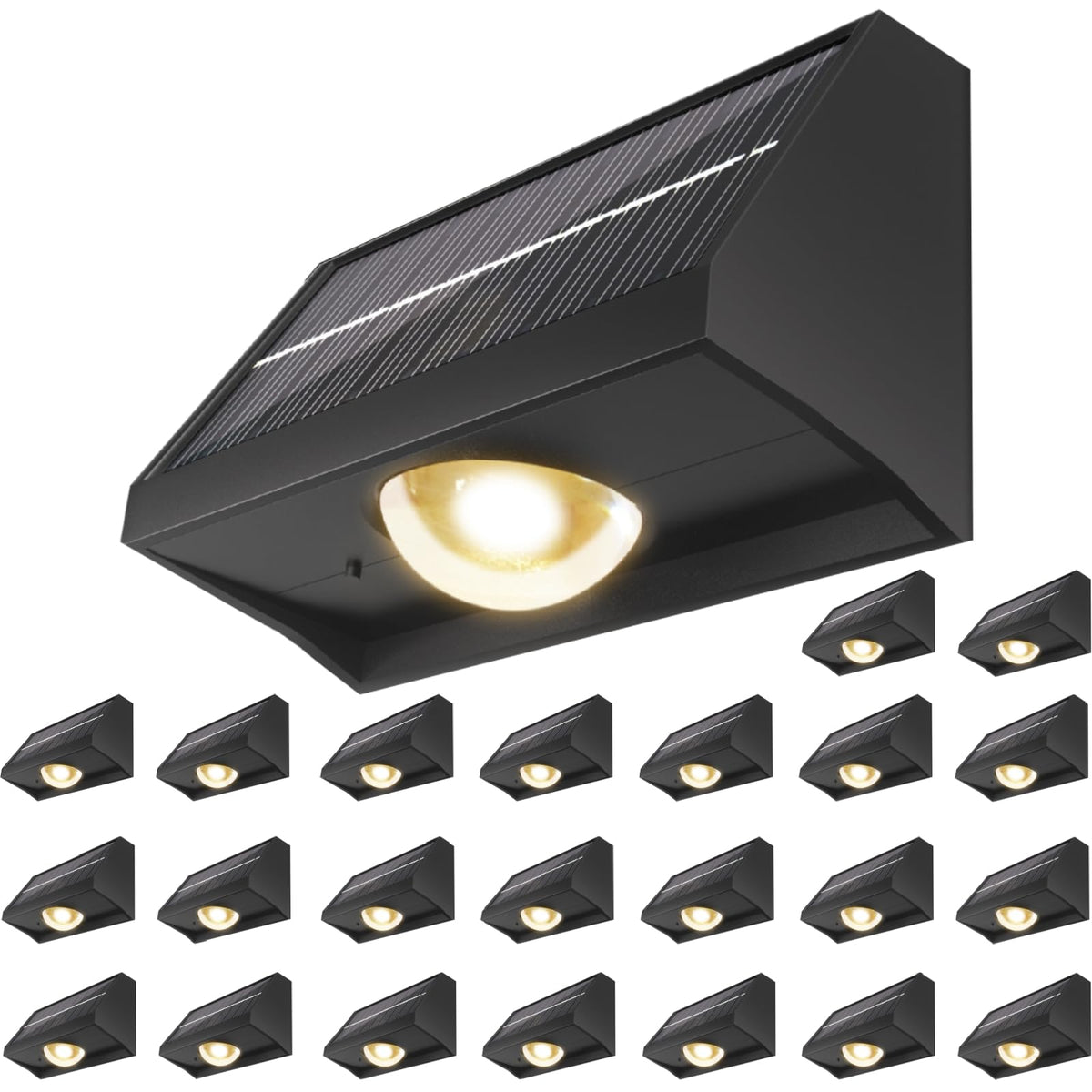 SenLuKit solar fence light close-up lens delivers a sharp, focused beam for pathways.