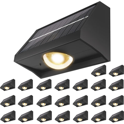 SenLuKit solar fence light close-up lens delivers a sharp, focused beam for pathways.