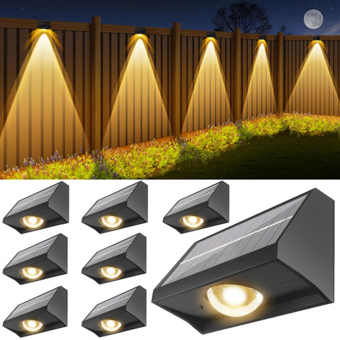 SenLuKit solar fence light with lens beam for bright yard illumination.