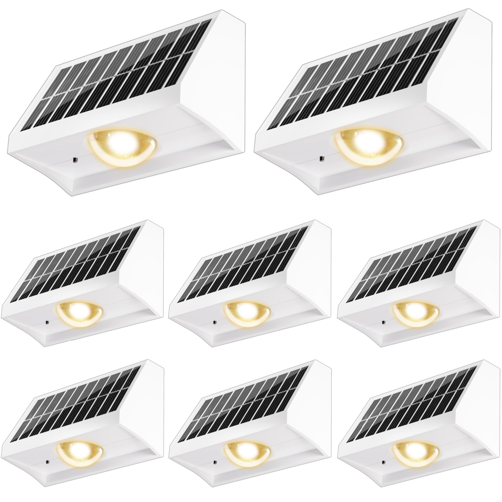 SenLuKit solar fence lights with spot-lens beam illuminate walkways at night.