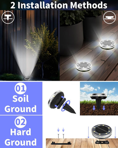 SenLuKit solar ground lights suit decks stairs and patios for ambient glow