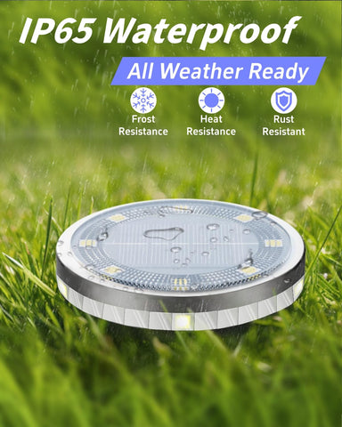 SenLuKit solar ground lights feature dusk-to-dawn auto on-off for hands-free operation