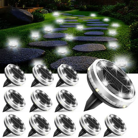 SenLuKit solar ground lights illuminate walkways for safer nighttime use