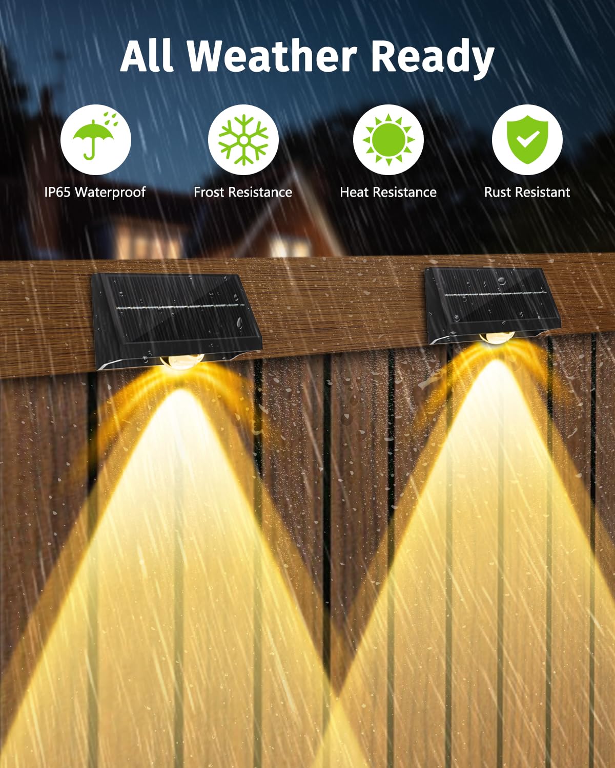 SenLuKit solar light easy install with two screws on flat surfaces.