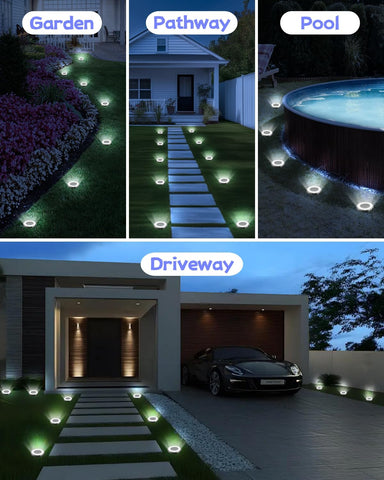 SenLuKit solar path light highlighting steps and driveways for safety.