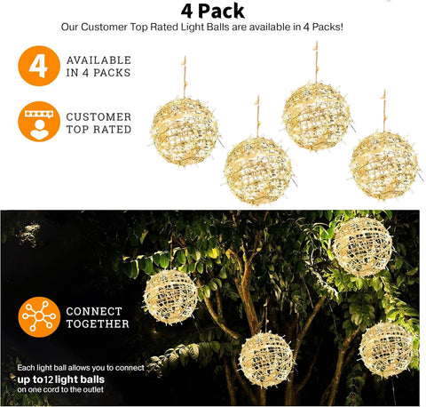 SenLuKit warm-white glow from glow globe lights enhances porch or patio evenings.