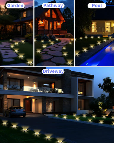 SenLuKit warm white ambience enhances patios and pathways.