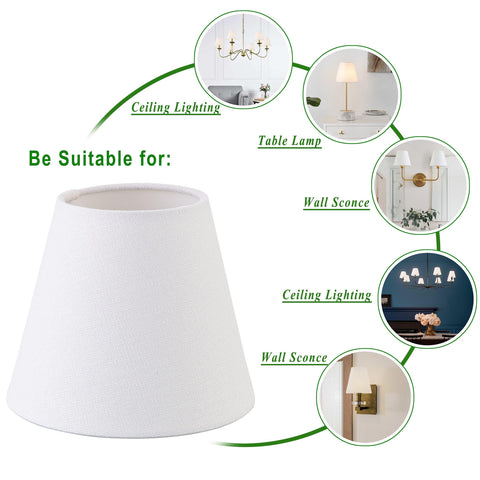 Senmao Home Decor clip-on shade mechanism enables quick, tool-free installation.