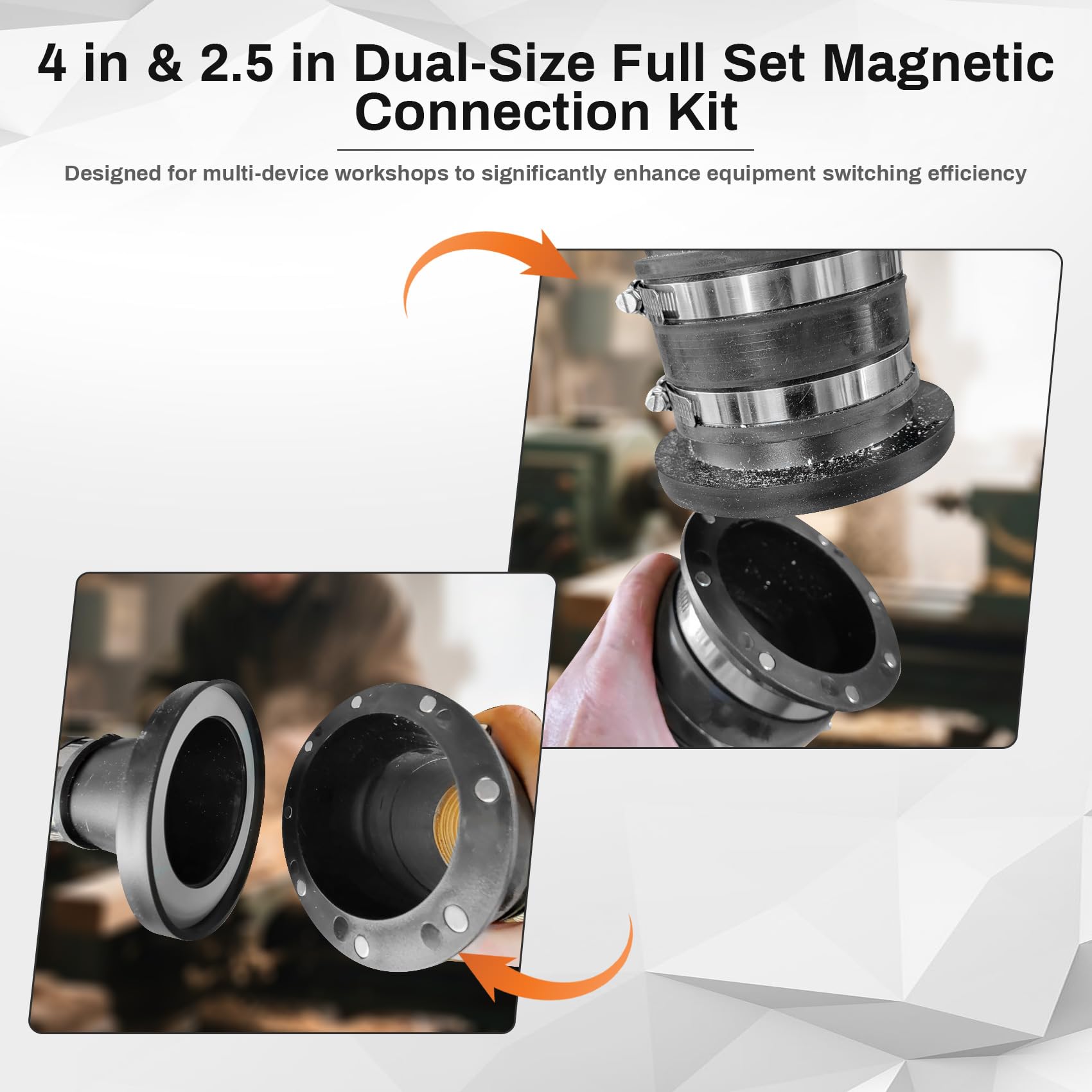 SENMIY rubber-coupler-2-5inch provides tight connection on smaller ports