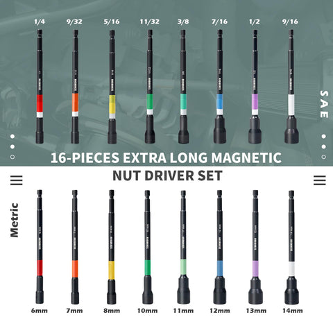 SENNMONN magnetic nut driver set magnet in action for secure fastening