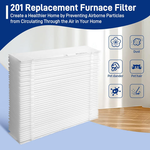 Senowi filter media close-up highlights dense filtration for dust and lint capture.