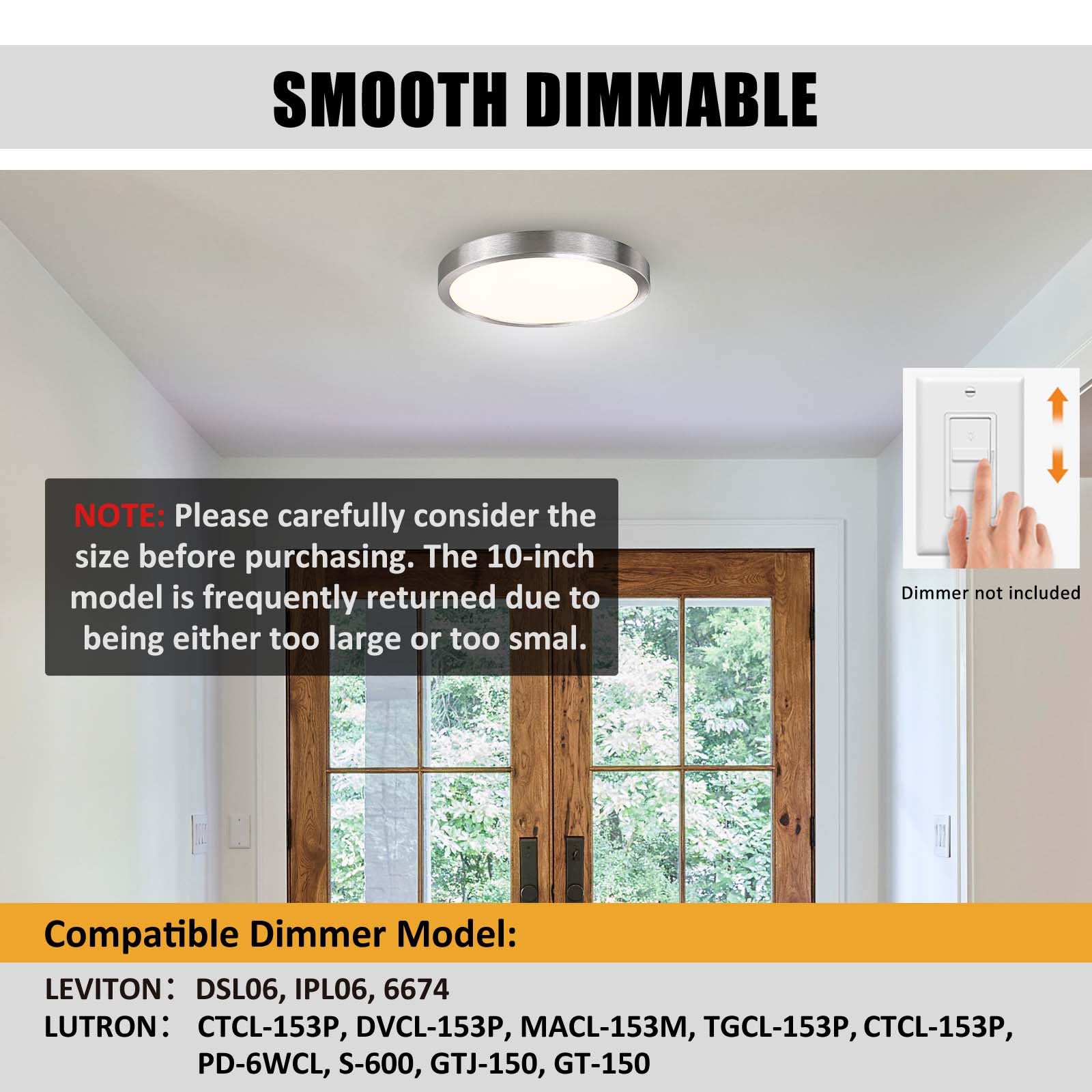 Senroyal slim round ceiling light in a low-profile design.