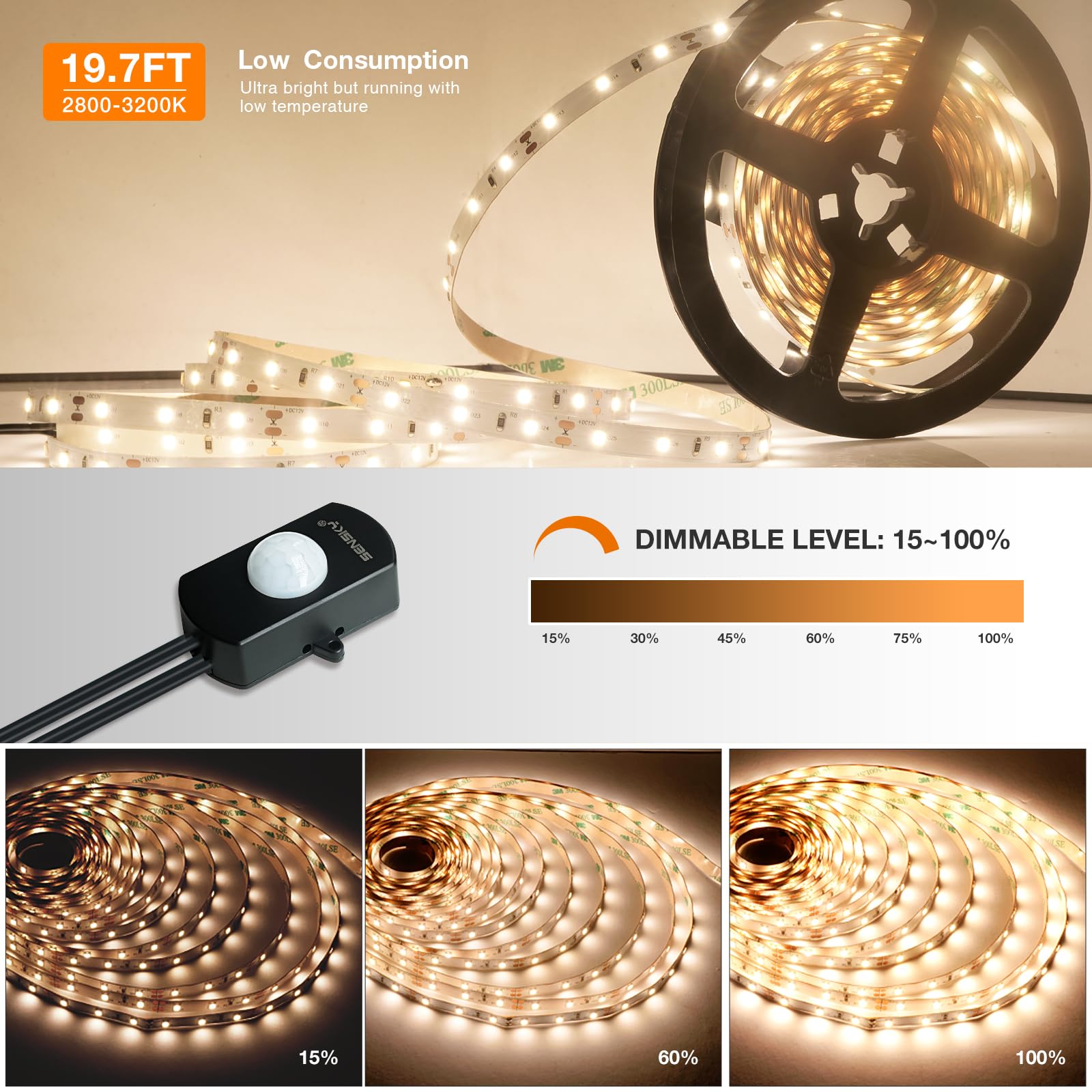 Sensky motion strip light kit for gun safe offers hands-free visibility when accessing valuables.