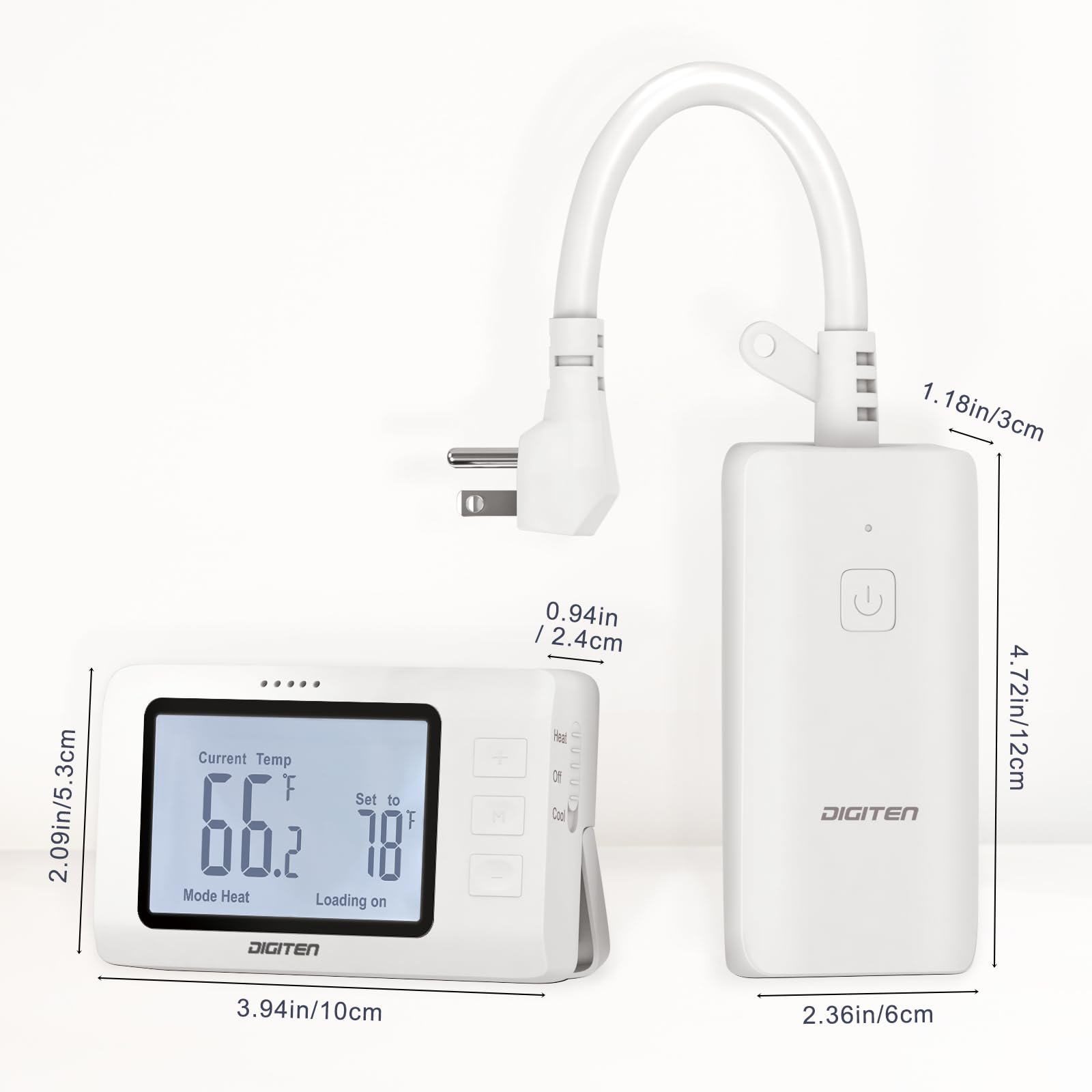 SENSTREE handheld remote controlling the thermostat from across the room.