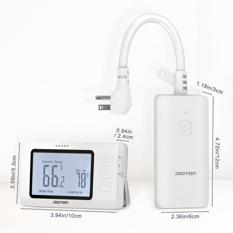 SENSTREE handheld remote controlling the thermostat from across the room.