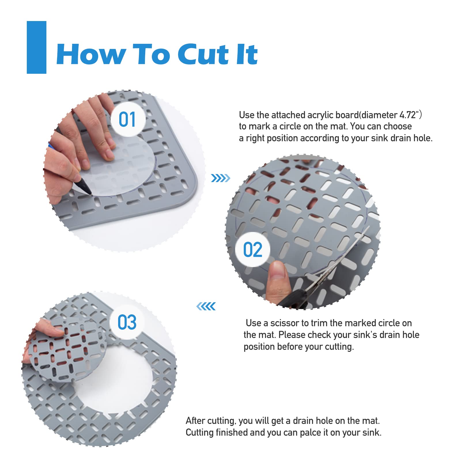 Sentoda silicone sink mat demonstrates heat resistance up to 500F for hot pots.