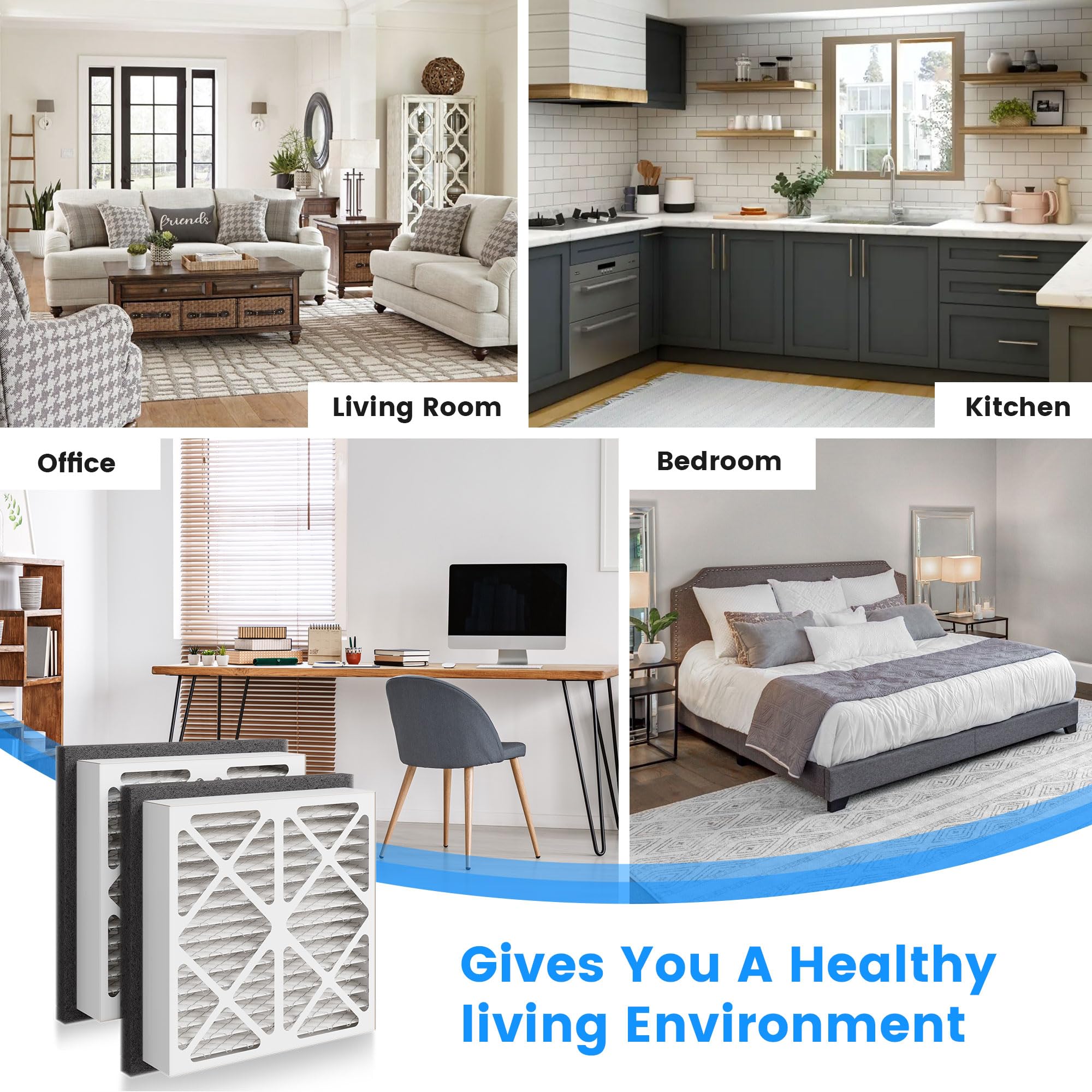 SENWHIS filter reduces dust and odors for a fresher home