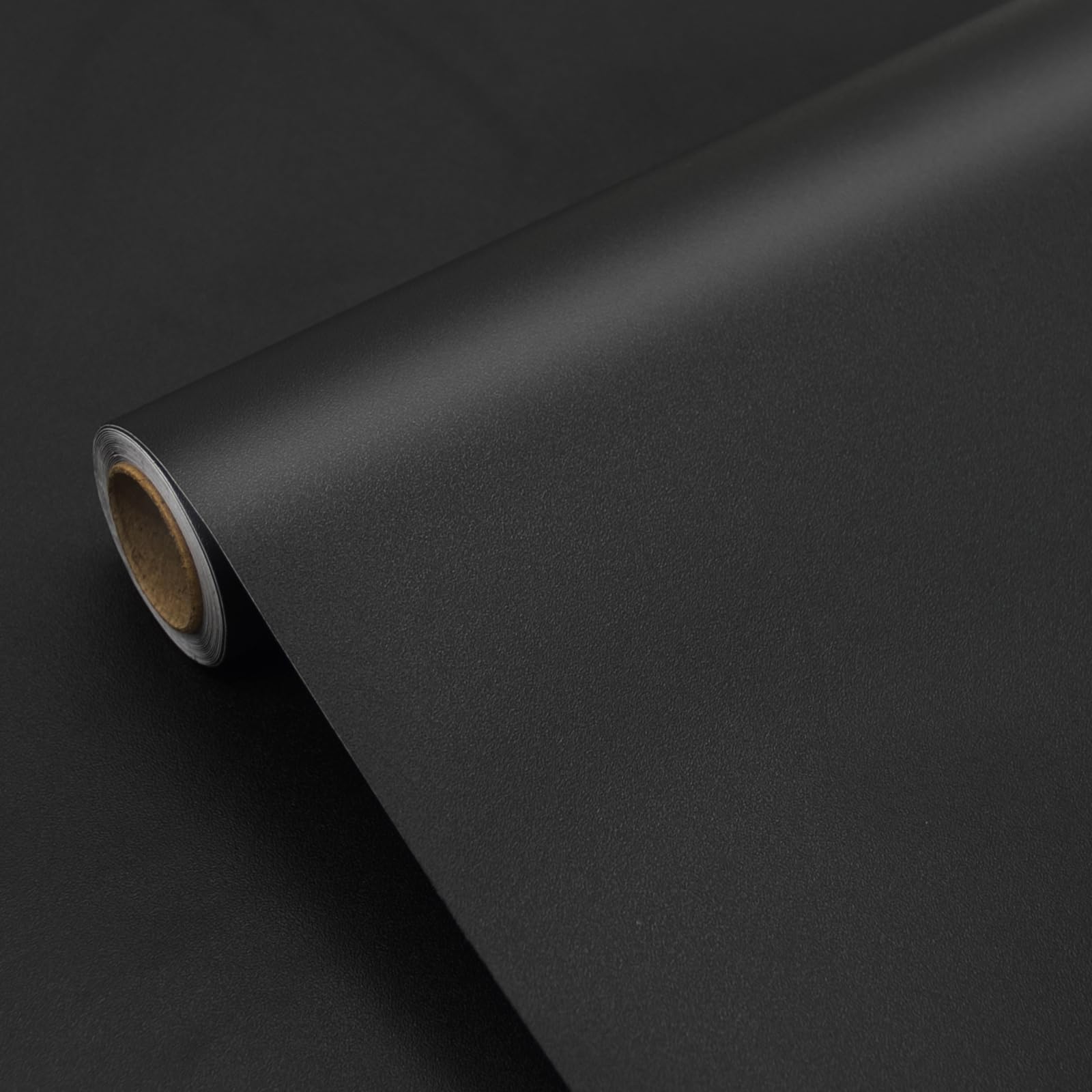 Seonta black contact paper roll close-up showing thick, durable adhesive.