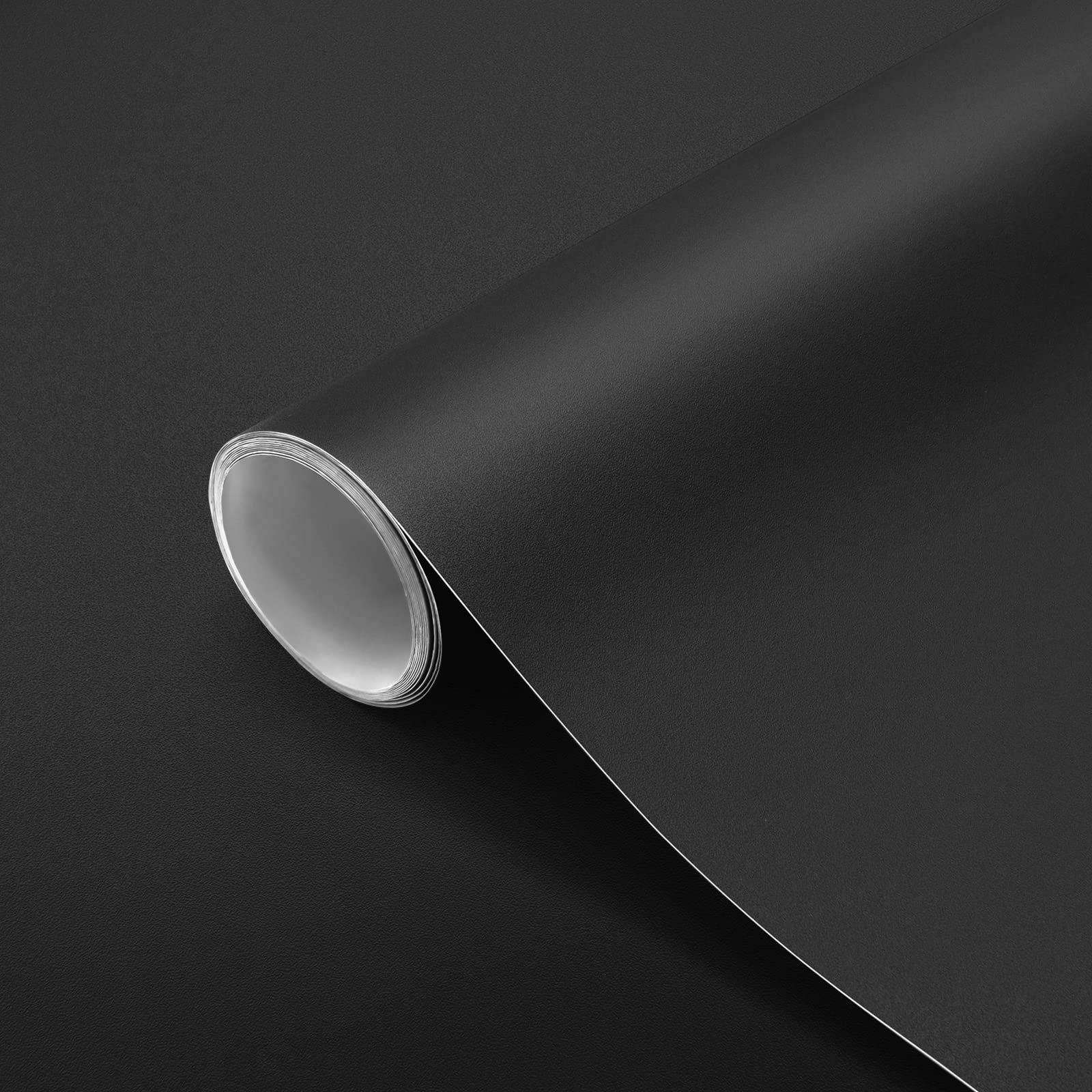 Seonta thick black wallpaper roll with matte finish for bold interiors.