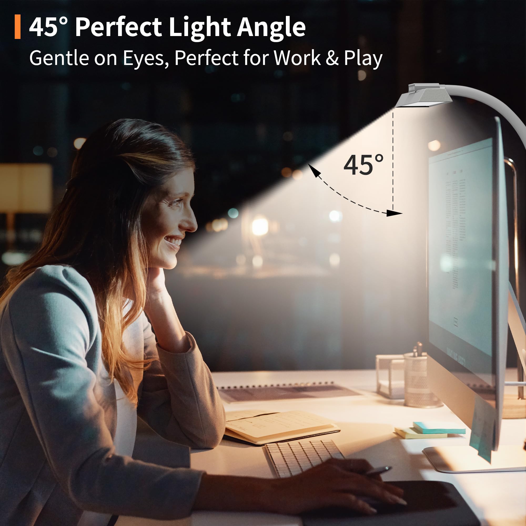 SEOUFRDZ desk lamp with 360 gooseneck for flexible lighting