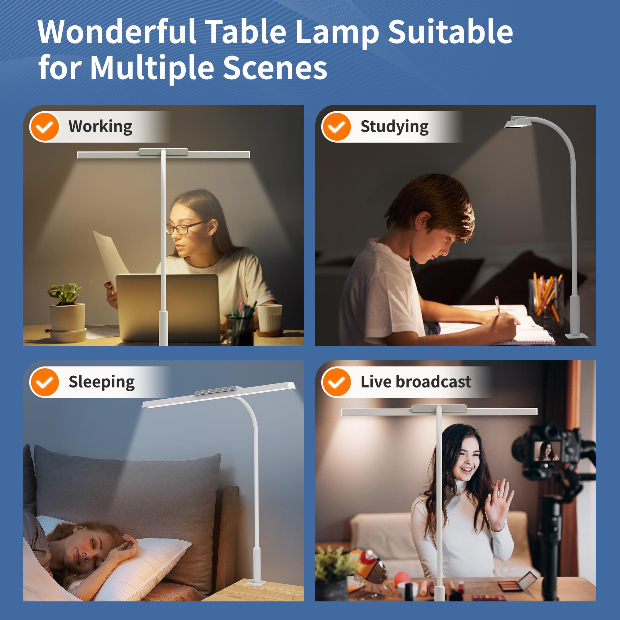 SEOUFRDZ aluminum clamp lamp with soft sponge protector