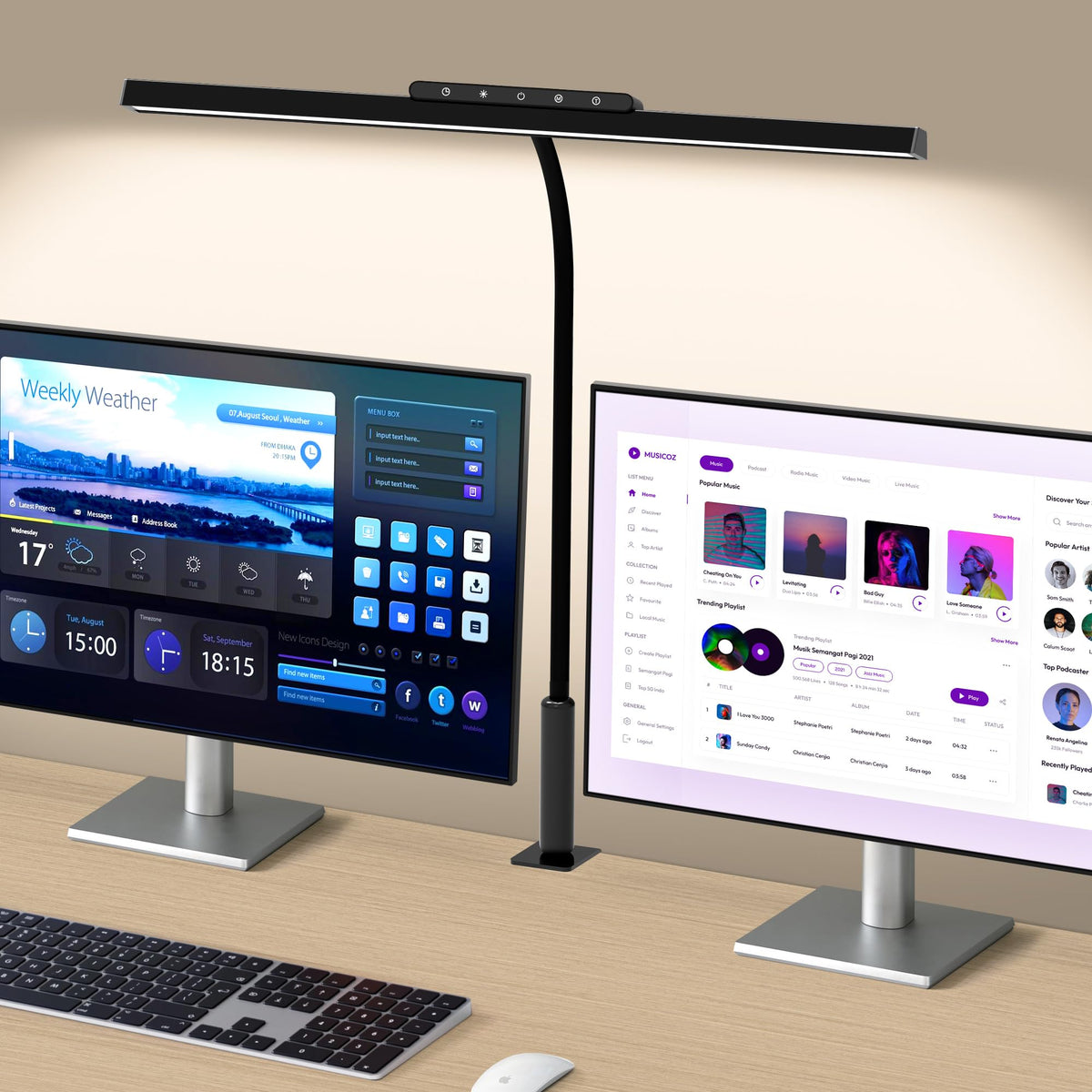 SEOUFRDZ desk lamp with stepless dimming for personalized brightness.