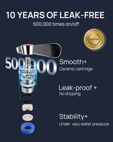 Sepaitek 3-1/2 inch gooseneck spout enables smooth swivel and versatile reach