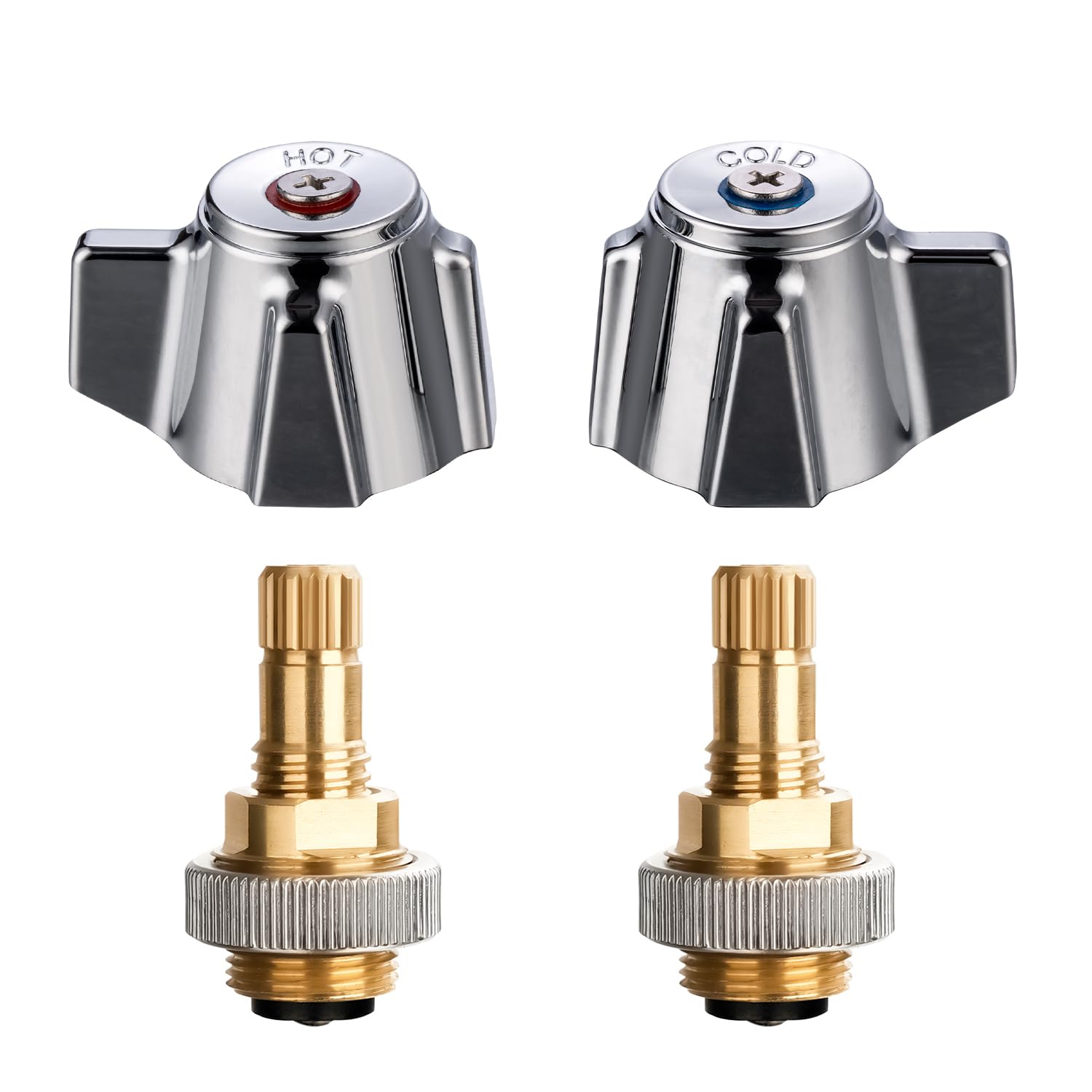 Sepaitek hot knob handle with brass stem for reliable water control.