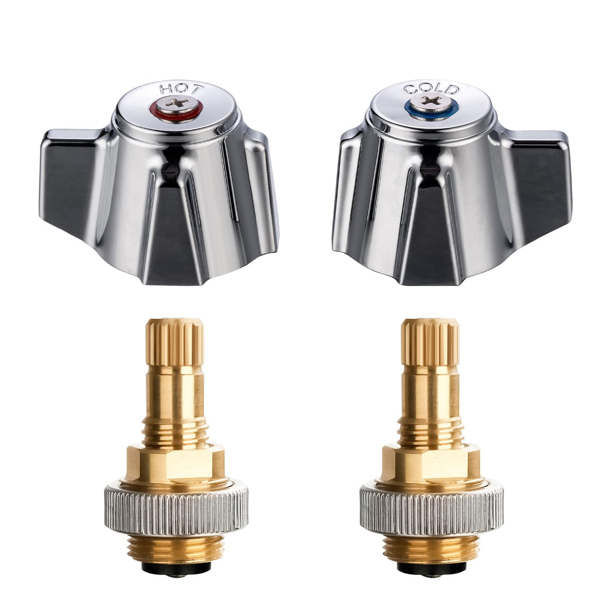 Sepaitek hot knob handle with brass stem for reliable water control.