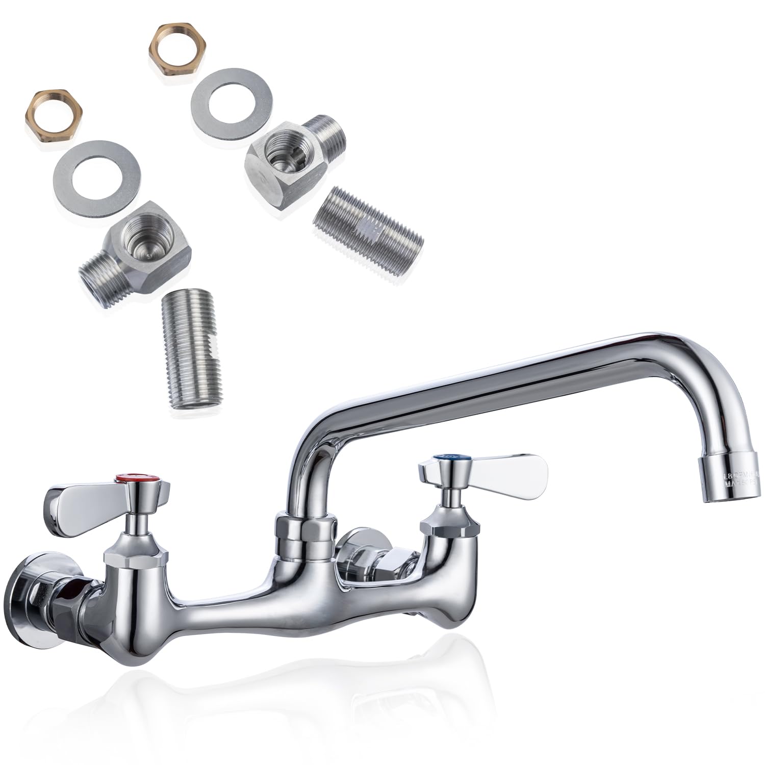 SePaitek leak-free faucet with 8in center spout for busy kitchens.