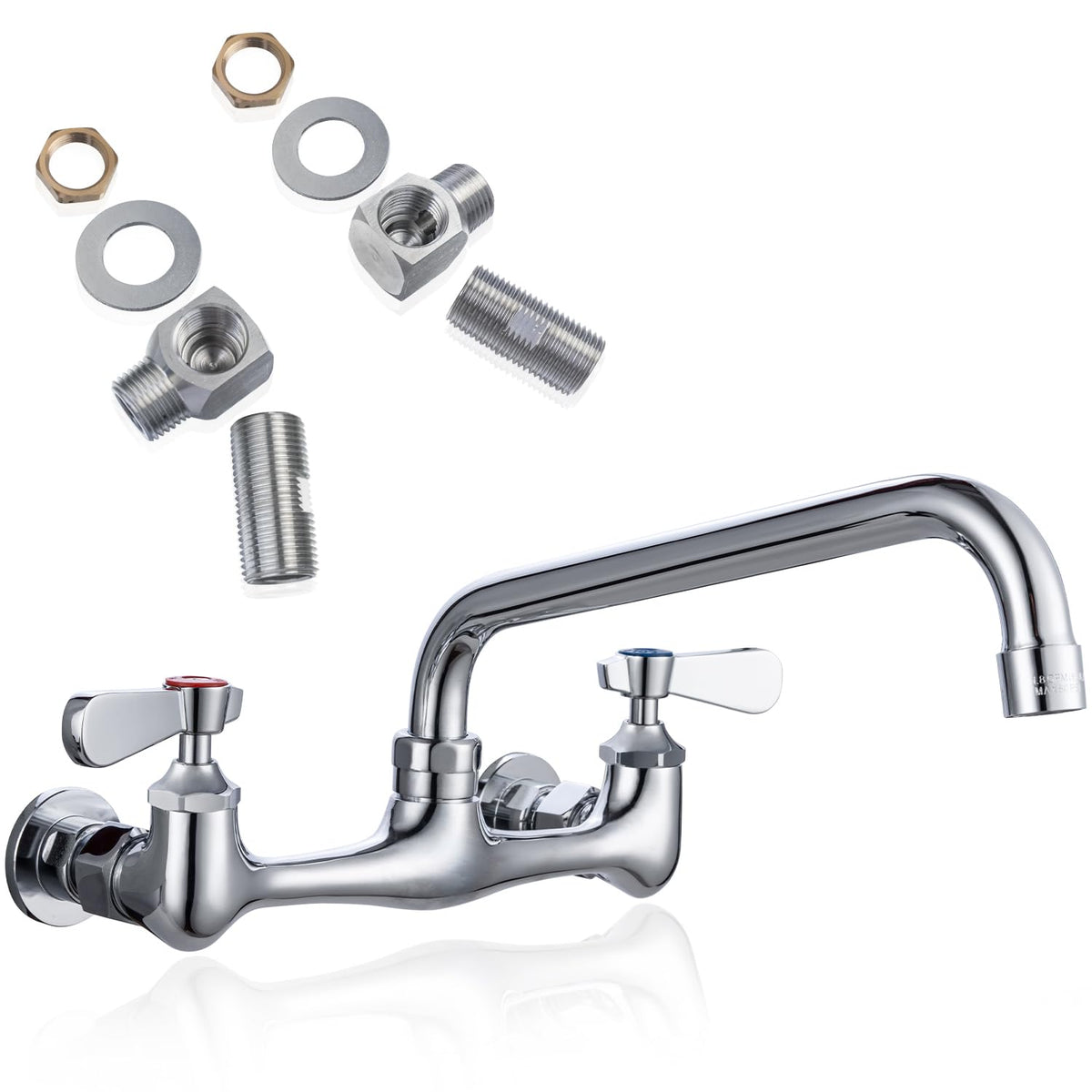 SePaitek leak-free faucet with 8in center spout for busy kitchens.