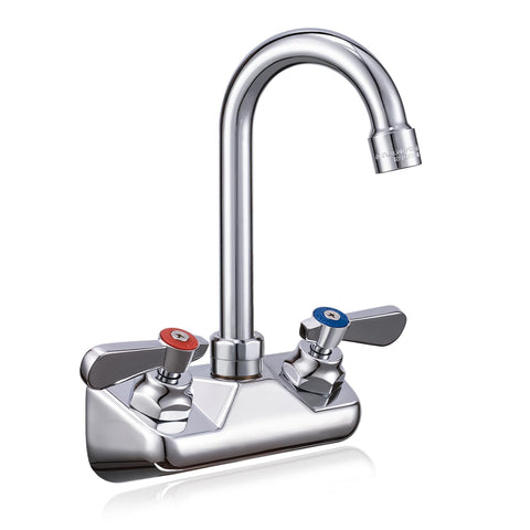 Sepaitek leak-free faucet wall mount with four inch center spacing for efficient kitchen use
