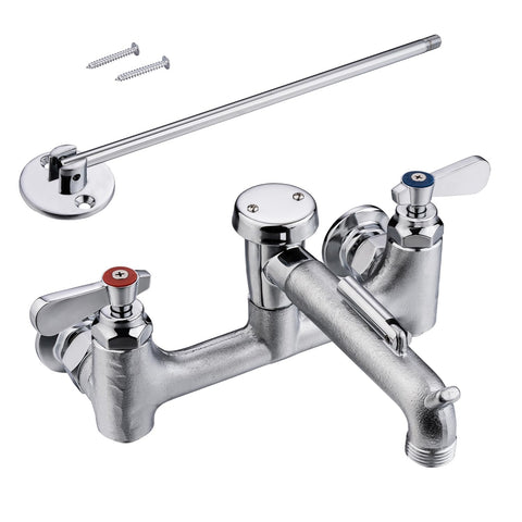 Sepaitek mop sink faucet with brass finish for outdoor use and durability.