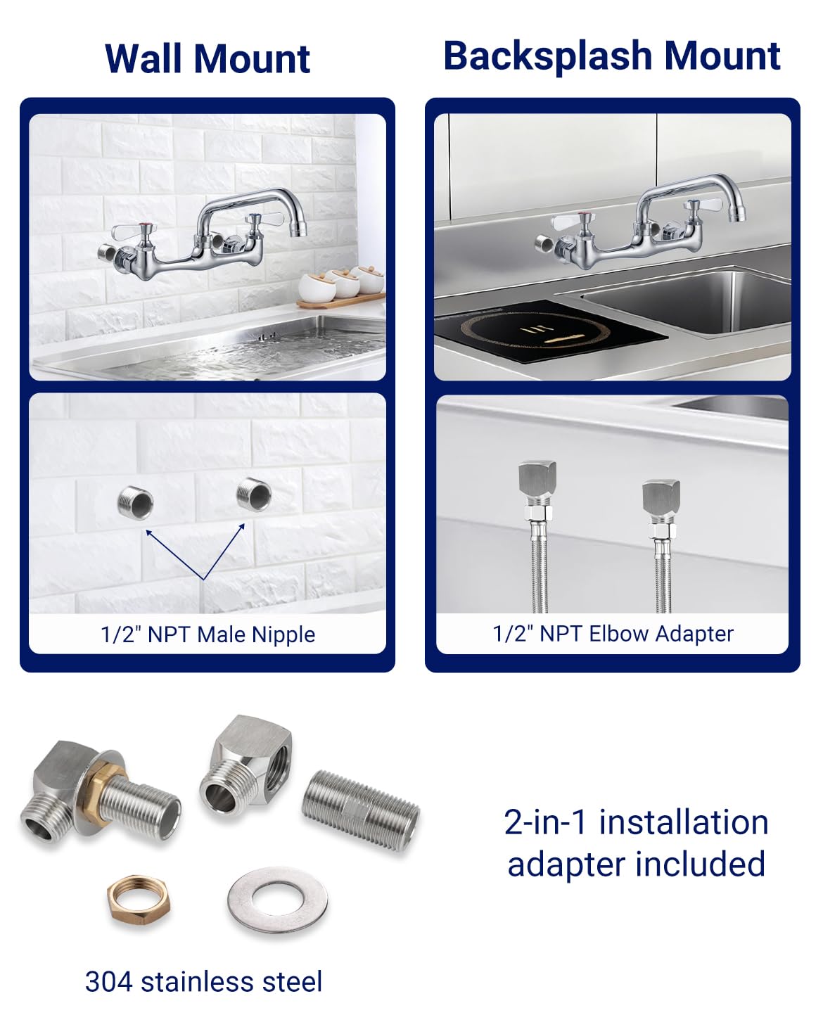 SePaitek spout-length options of 8in and 12in for versatility.